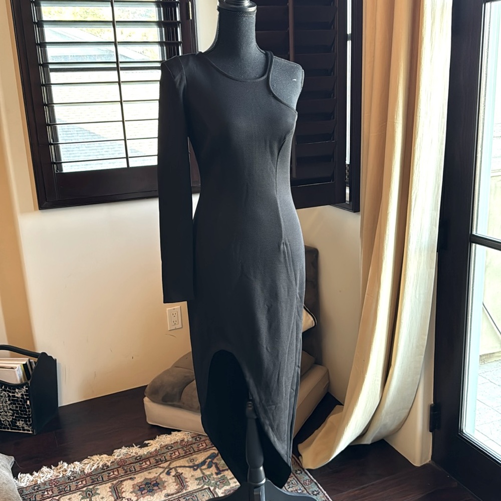 Asymmetrical black dress